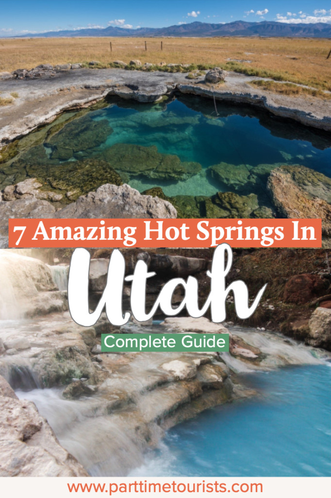7 Amazing Hot Springs in Utah- Complete Guide! Includes, Saratoga Hot Springs, Meadow Hot Springs, Crystal Hot Springs, Fifth Water Hot Springs, etc. I am going to add these to my Utah bucket list! These are awesome things to do in Utah and especially after hiking in Utah! Can't wait to take a Utah Road Trip!