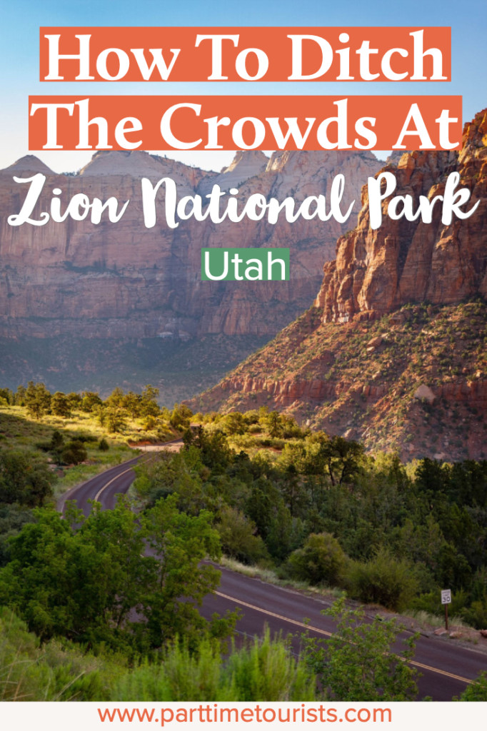How To Ditch The Crowds At Zion National Park! These are great ideas that include the least crowded hikes, tips about east entrance to Zion National Parks, and where to stay to avoid the crowds at Zion National Park!