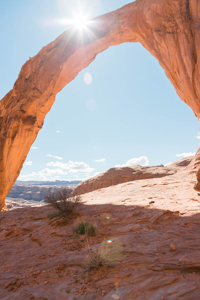 The Overlooked Arch You Won't Find in Arches National Park. This arch is called Corona Arch and is next to Bow Tie Arch near Moab, Utah and Arches National Park #arches #hiking parttimetourists.com
