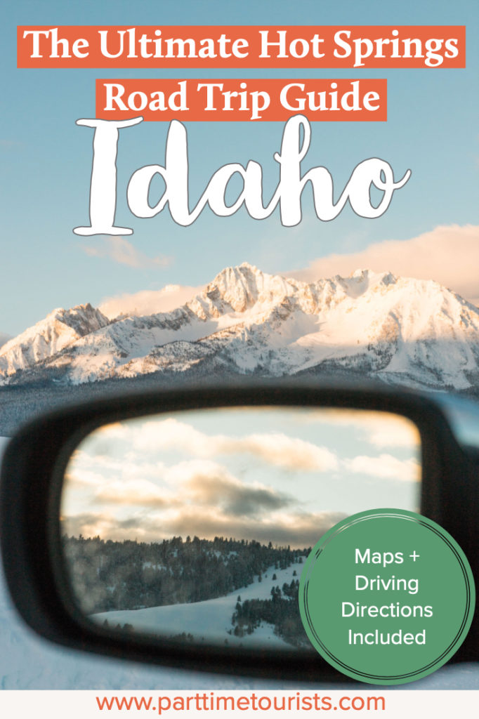 The ultimate hot springs road trip in Idaho! These are the best hot springs in Idaho. This guide includes Idaho natural hot springs and Idaho hot spring resorts. Idaho hot springs map + driving directions included!
