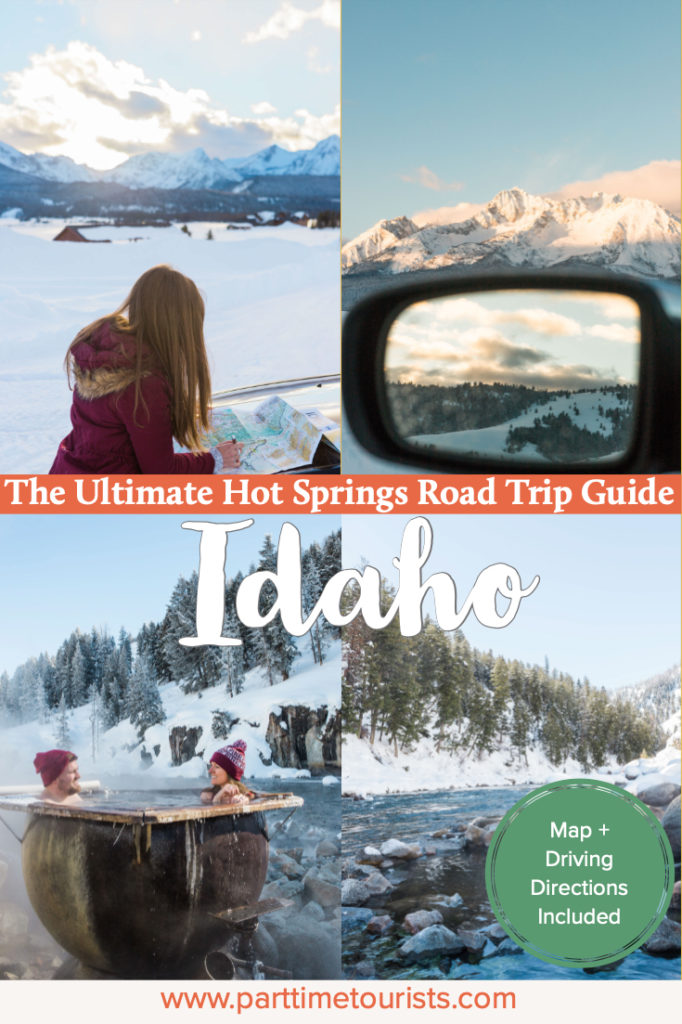 The ultimate hot springs road trip in Idaho! These are the best hot springs in Idaho. This guide includes Idaho natural hot springs and Idaho hot spring resorts. Idaho hot springs map + driving directions included!