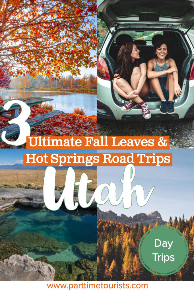 Road trip in Utah to see the fall leaves and also catch some hot springs along the way! combine your love of fall foliage with utah hot springs and you've got yourself a perfect utah road trip that can be a day trip!