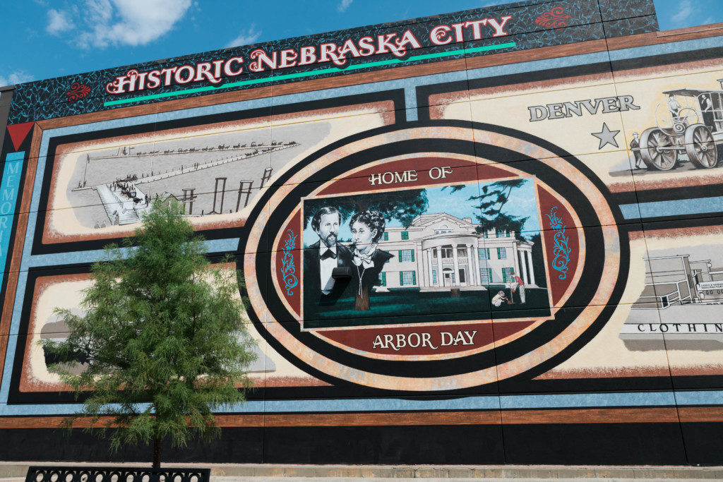 murals in downtown nebraska city along central street