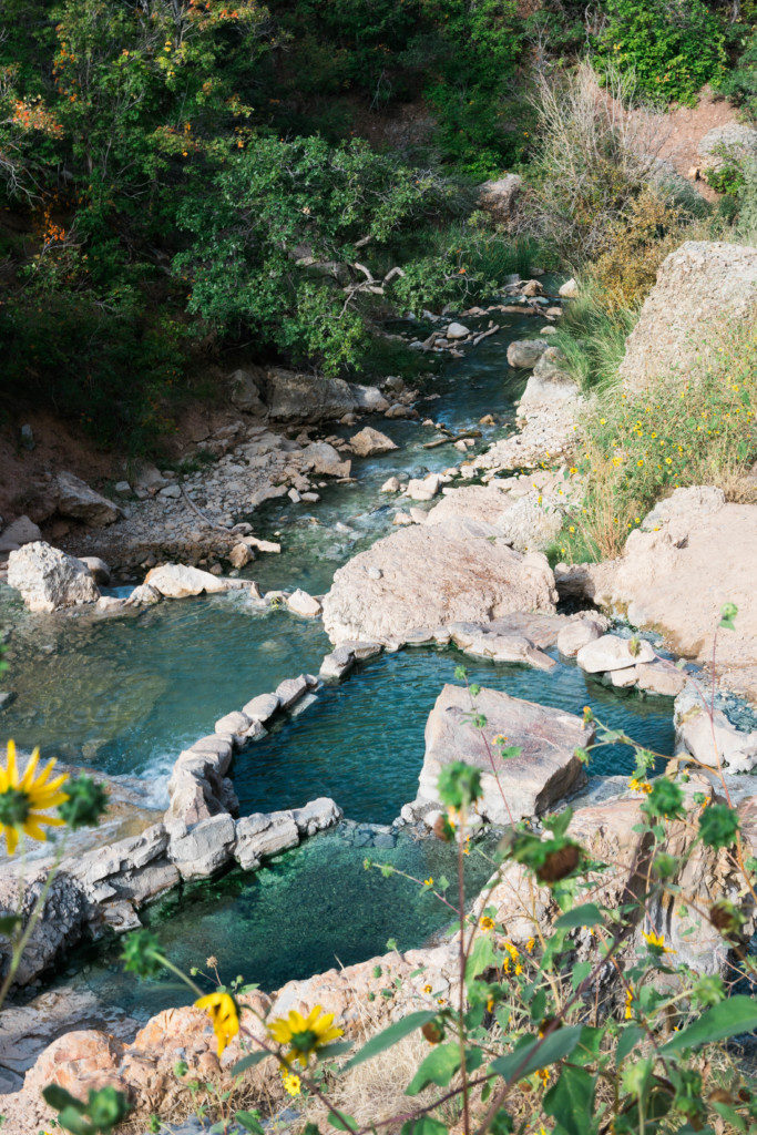 Diamond Fork hot springs in utah. Sometimes called Fifth Water Hot Springs