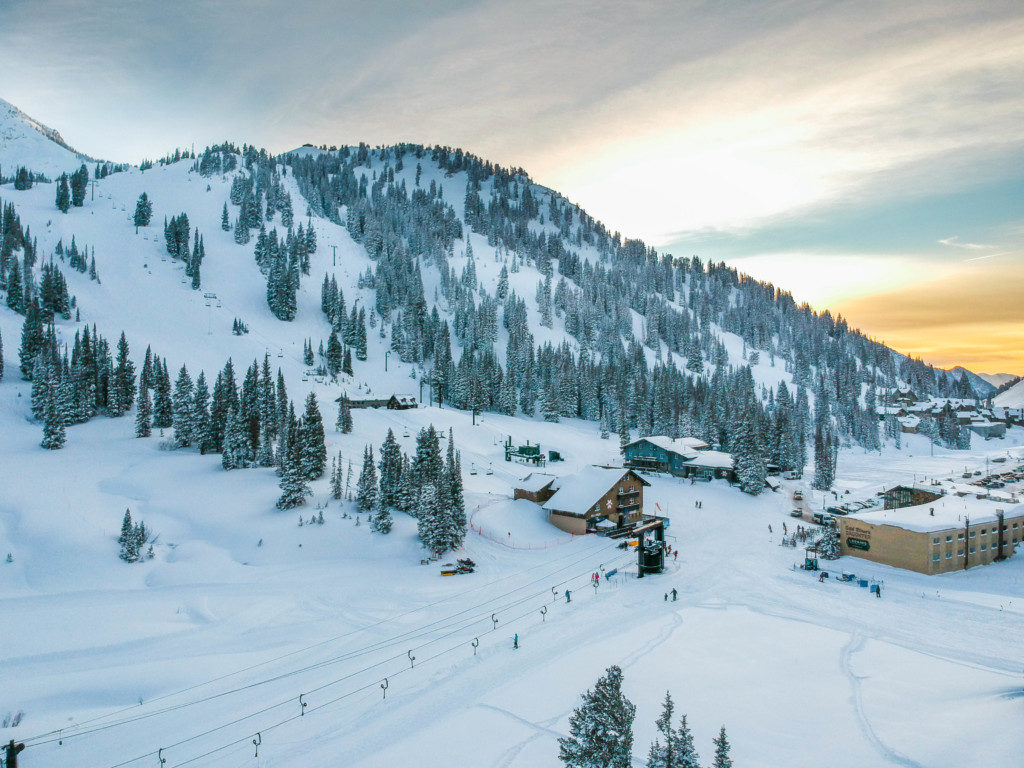 Ski Trip To Utah. Alta, Utah drone picture