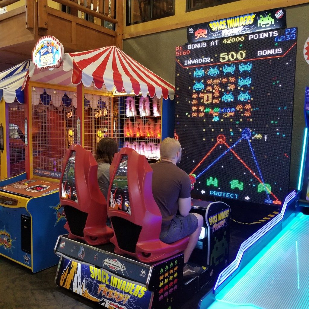 arcade games at the Wilderness Resort