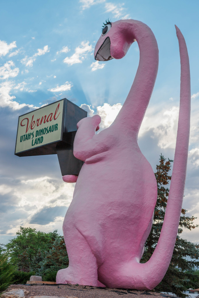 Dina the pink dinosaur in Vernal, Utah