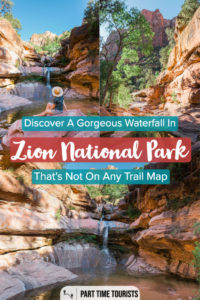 This Waterfall in Zion National Park is incredible! And the best part is, it's not on any official Zion National Park trail map making it a very secluded trail! 