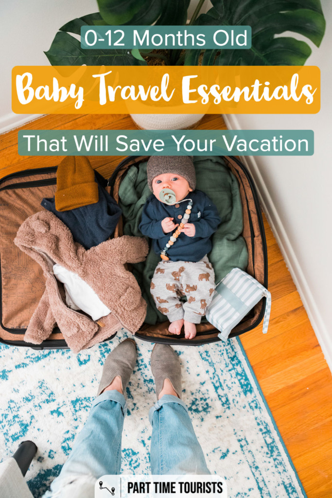 These baby travel essentials for babies 0-12 months old will save your vacation! This baby travel gear is great for family travel and baby travel. This list include baby travel products, baby travel tips, and baby travel tips.